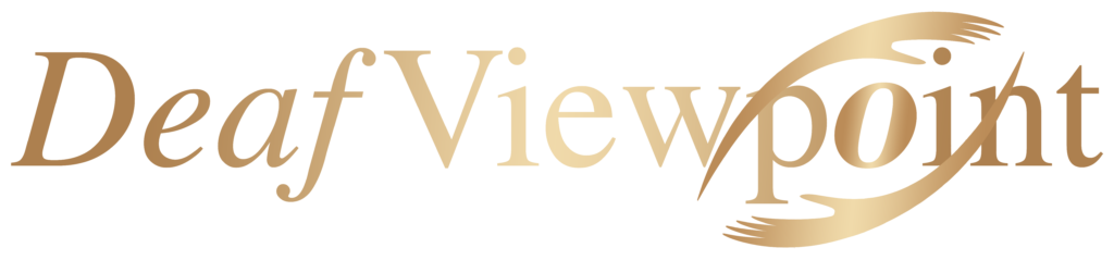 Deaf Viewpoint logo on the display